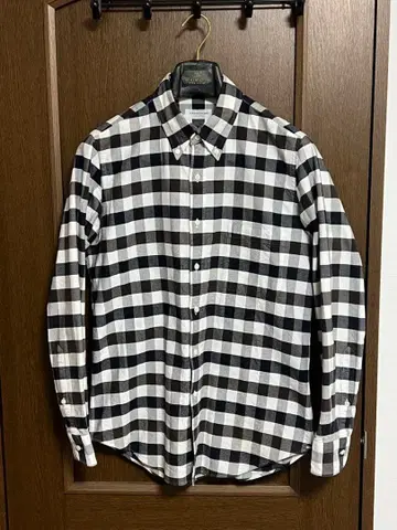 Tomorrowland 블록 체크 버튼다운 셔츠