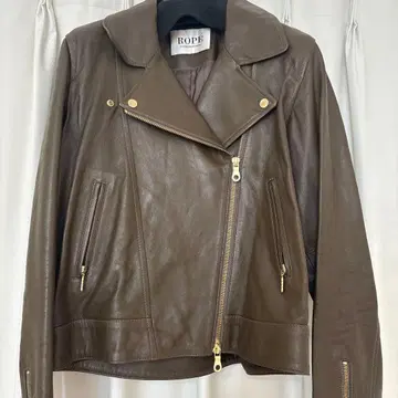 ROPE 브라운 가죽 자켓