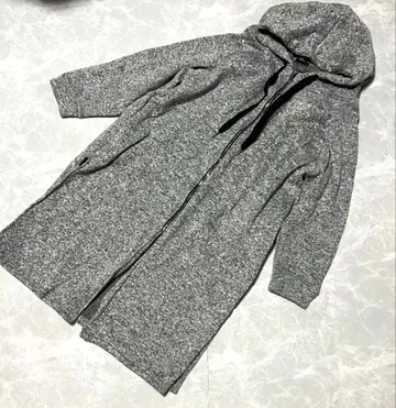 RyuRyu 롱 후드티 후디 원피스 그레이 LL 속기모 빅 사이즈