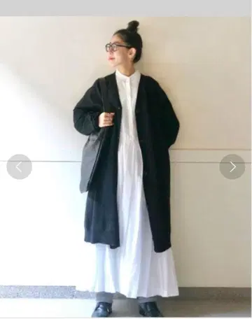 journal standard luxe 메리노 보일 V넥 가디건 블랙