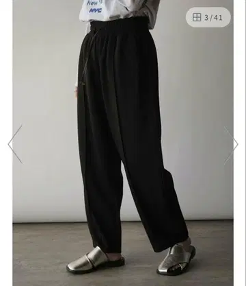 택 포함 새상품 LASUD 라슈드 센터 프레스 던보루 이지 팬츠