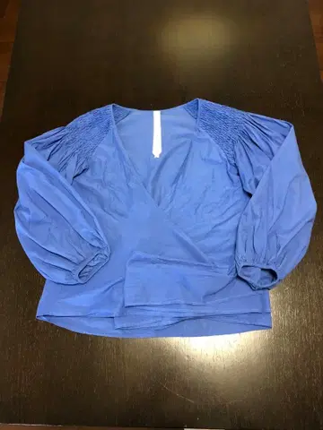 METRITE 파랑 랩 셔츠 100% 코튼