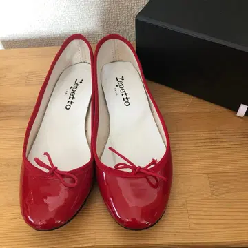 새상품급 Repetto 레드 발레 슈즈 36.5