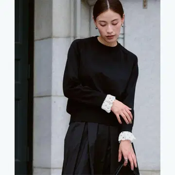 유어즈 2way 레이스 커프스 니트