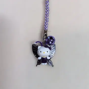 지역 한정 키티 끈 스트랩 나비 버터플라이 보라색