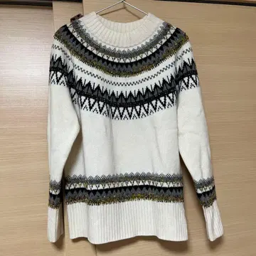 새상품급 저널 스탠다드 노르딕 무늬 라메 혼방 니트