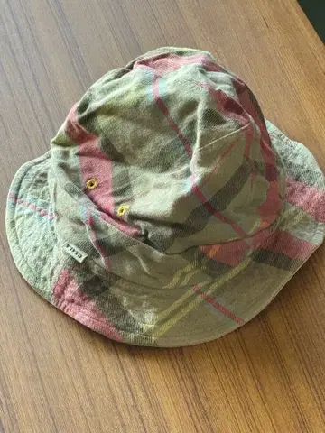 CA4LA 체크 무늬 햇 베이지/핑크/그레이