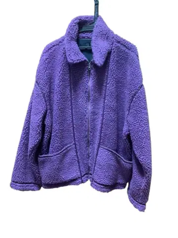 보아 플리스 자켓 퍼플