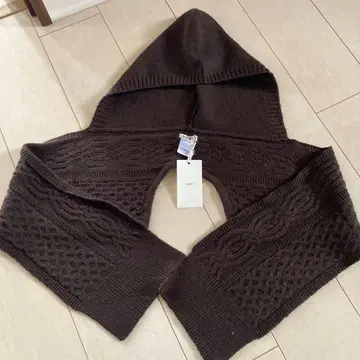 odds 후드 부착 머플러 다크 브라운 새상품