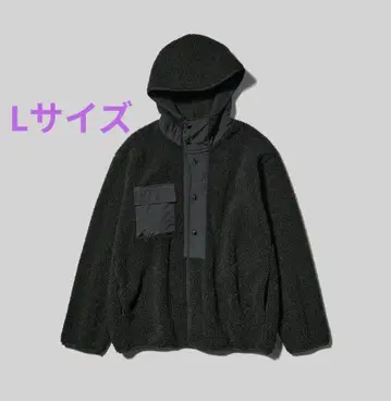 GU 엔지니어드 가먼츠 블랙 플리스 자켓 L