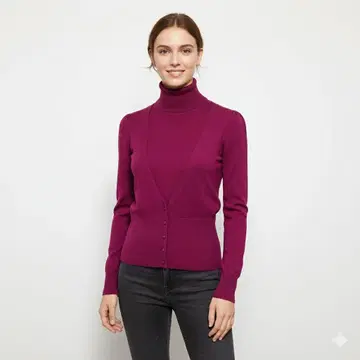 새상품급 Theory 띠어리 앙상블 니트 가디건 터틀 2