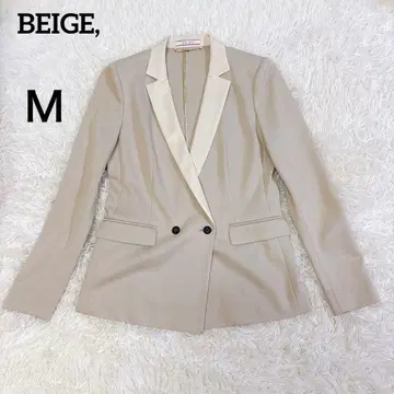 [새상품급] 베이지 더블 테일러드 자켓 베이지 4 세탁 가능 M