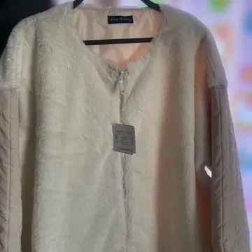 아이보리 플리스 자켓 프리 사이즈