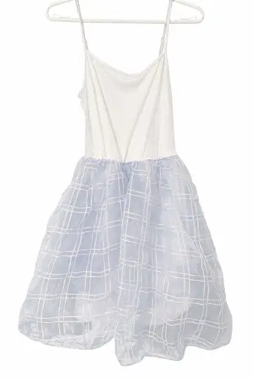 SNIDEL 체크 오간자 콤비 니트 원피스 이너