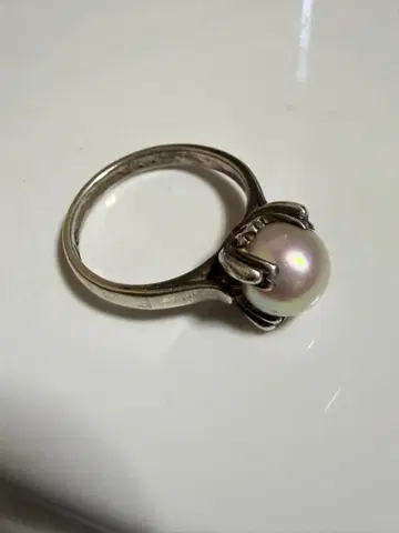 실버 925 진주 반지