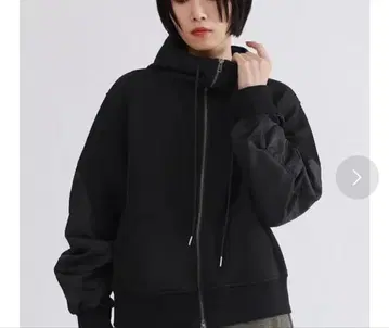 택 포함 새상품 LASUD 스콧 클럽 개더 슬리브 집업 후드티