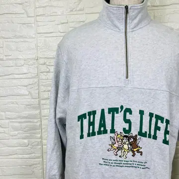 더츠 라이프 맨투맨 하프 지퍼 M 로고 자수 [ 2691-79 ]