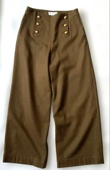 예나스로브 이번 시즌 유행! 브라운 울 마린 팬츠 36 사이즈