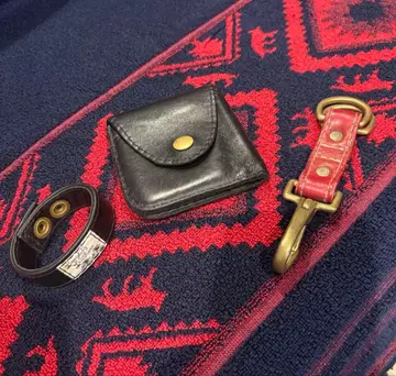 랑그리츠 가죽 잡화 3점 세트 마코이 웨스코 린치 실버스미스