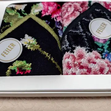 FEILER 꽃무늬 타월 원단 손수건