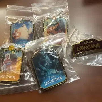 디즈니 로르카나 핀 배지 5개 세트