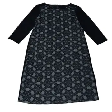 미사용품 KT 키요코 타카세 원피스 7부 소매 울 튜닉 블랙 7