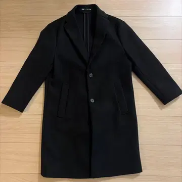 자라 독일발 신상 롱 코트/BLACK