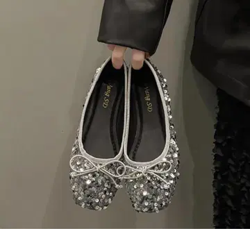 스팽글 발레 슈즈 실버