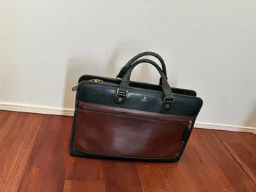 master-piece 비즈니스 백 블랙/브라운 가죽