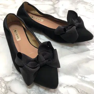 새상품급 DIANA 리본 펌프스 스틸레토 스웨이드 23.5cm