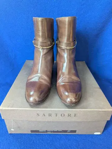 SARTORE 브라운 앵클부츠 37