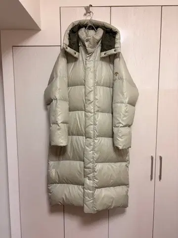 DESCENTE 데상트 슈퍼 롱 다운 코트 벤치 코트 베이지