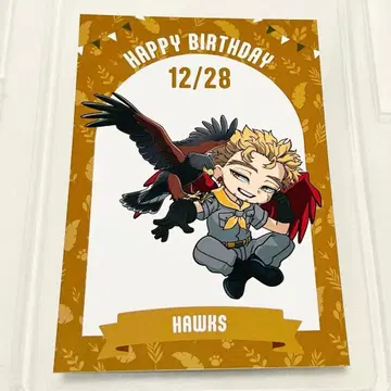 나의 히어로 아카데미아 토부 동물공원 호크스 벌스데이 엽서