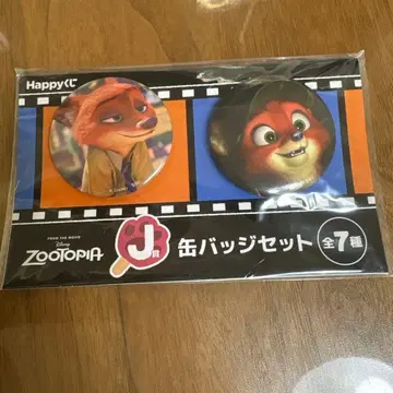 HAPPY 복권 주토피아 캔 배지 세트 J상 유년기