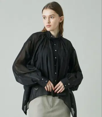 beautiful people 더블 엔드 시어 블라우스 블랙