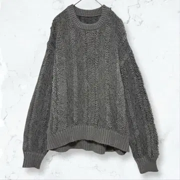 K0056 실플레어 니트 스웨터 그레이 LL 둥근넥 긴팔 가을/겨울 무지