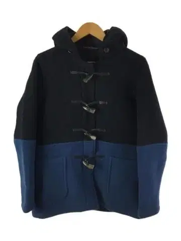 더플 코트 블랙과 파랑 바이컬러