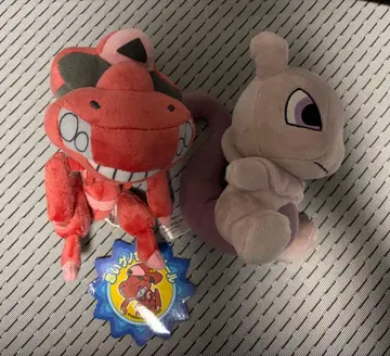 포켓몬 센터 한정판 빨간색 게노세크트 뮤우 봉제 인형