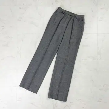 새상품급 레리안 체크 무늬 세미 와이드 팬츠 슬랙스 그레이 9*LD264