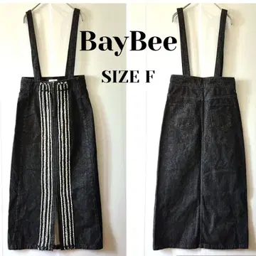 BayBee center fringe denim skirt SIZE F