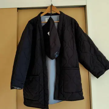 DANTEN 퀼팅 자켓 블랙 리버서블