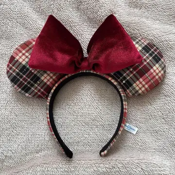 도쿄 디즈니 리조트 체크 무늬 머리띠