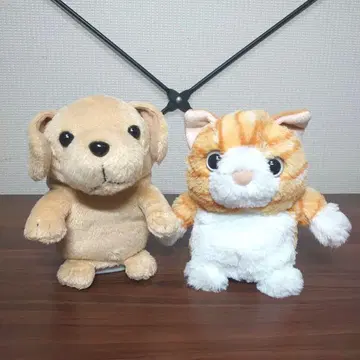 흉내쟁이 봉제 인형 목소리 흉내 강아지 미쨩 2개 커플 세트