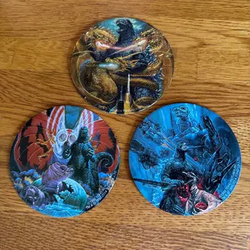 (레어) 고질라 신조각 마그넷 3종 세트