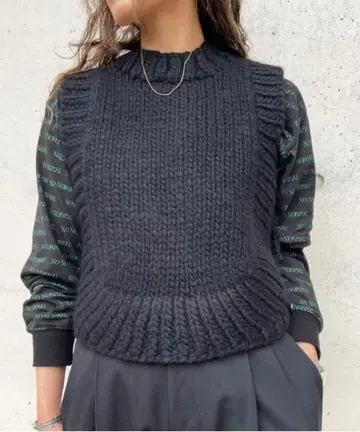 [AMERI] 핸드 니트 베스트 2WAY HAND KNIT VEST F