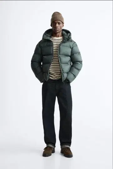 지금만 가격 인하 ZARA 자라 후디드 퍼프 자켓 다운 자켓