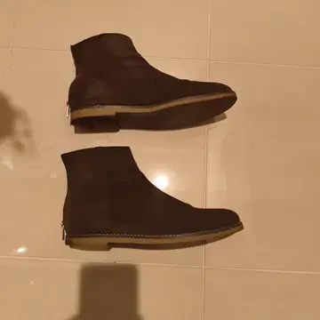 논브랜드 사이드 고어 부츠 스웨이드 27cm 브라운