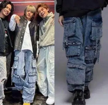 [ 히라노 쇼 ] ADRER 데님 파라슈트 카고 팬츠