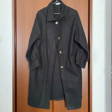 여성용 롱 코트 블랙