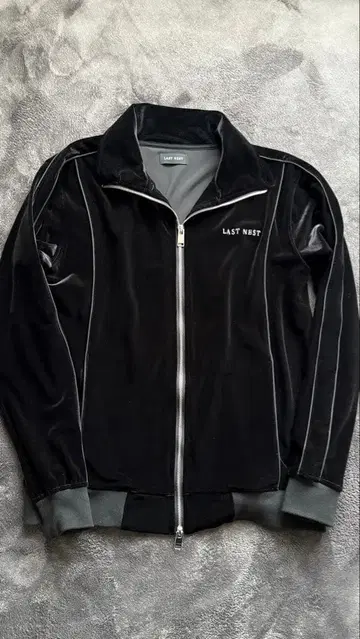 LAST NEST 블랙 벨로아 자켓 L badhop